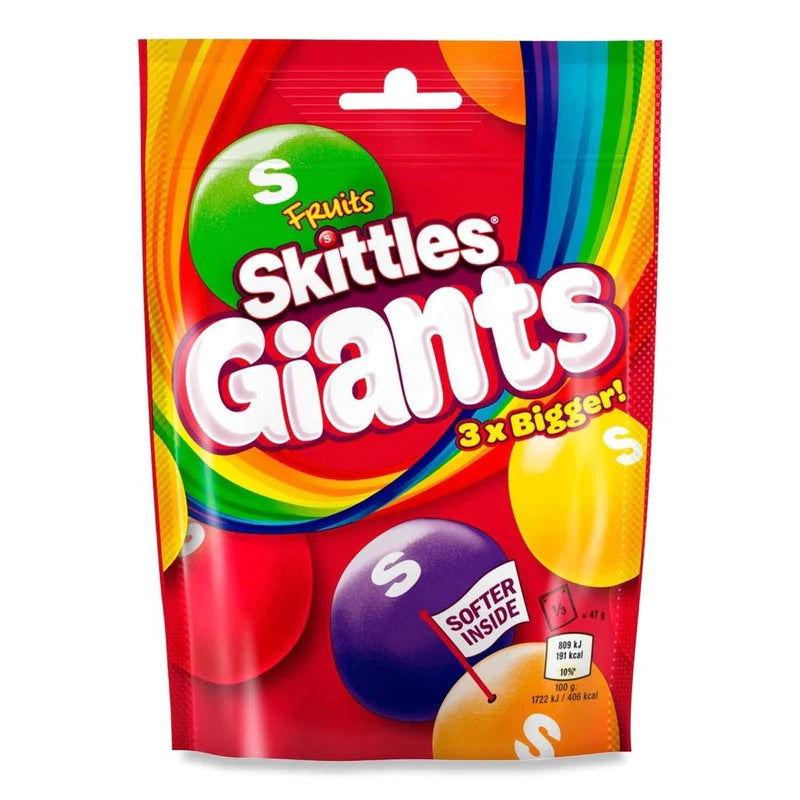 Géant SKITTLES  giant Fruits Sweets Bag 94gcandy bonbon  - Girlzbox