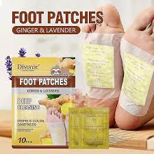patch pour les pieds Deep Cleaning Ginger and Lavender Detox Patches for Stress Relief