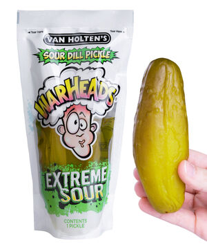Warheads sour dill pickle van holten's - Girlzbox