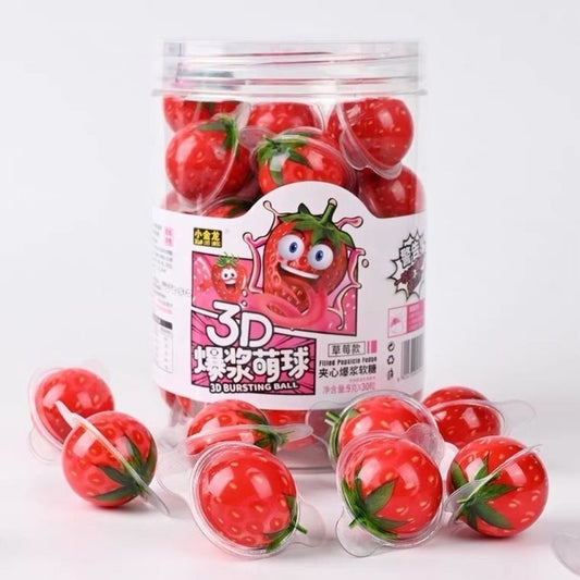 3D 1pcs candy bonbon poppingHALAL enfant cadeau sucré fraise strawberry - Girlz box