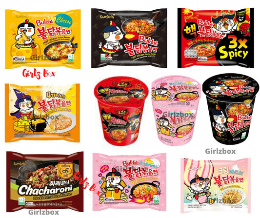 X10 all nodels HALAL nouilles korean food ramen samyang chicken flavor noodles- Girlz box